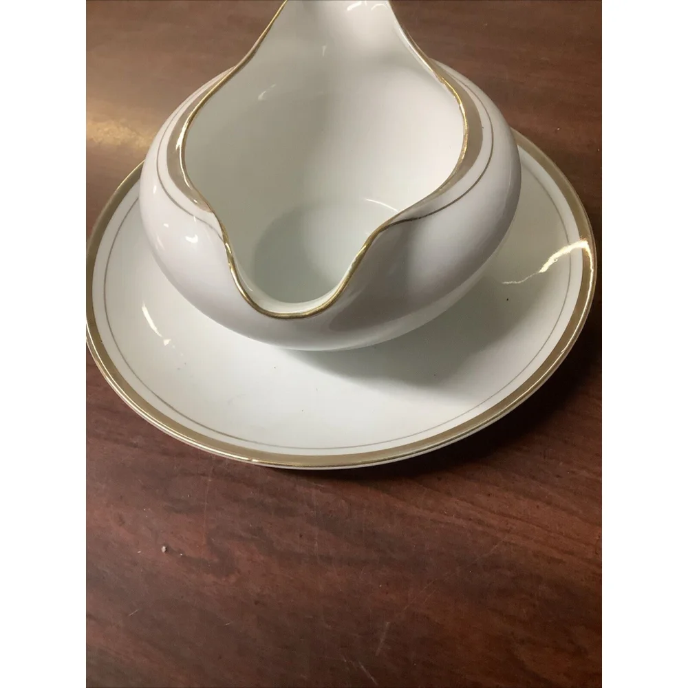 Royalton China Co Translucent Porcelain Golden Elegance Gravy Boat